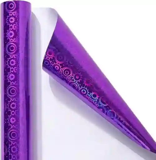 Papel De Regalo Morado Metalizado X1
