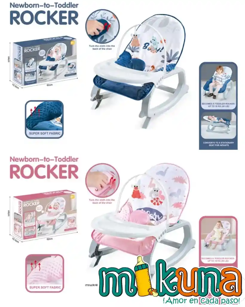 Silla Mecedora Con Vibracion Rosa