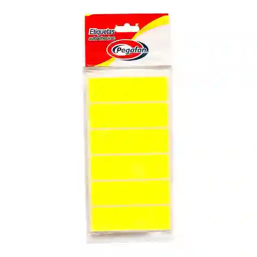 Etiqueta Adhesiva Amarillo Neon 7.3 Cm X 2.4 Cm - Sticker