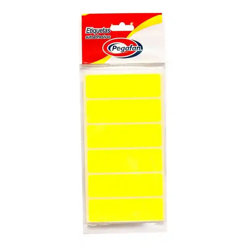 Etiqueta Adhesiva Amarillo Neon 7.3 Cm X 2.4 Cm - Sticker