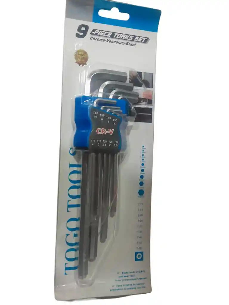 Llave Bristol X 9 Piezas Larga 1.5/10 Togo Tools