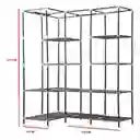 Closet Esquinero Organizador De Ropa 8 Estantes Armado Facil