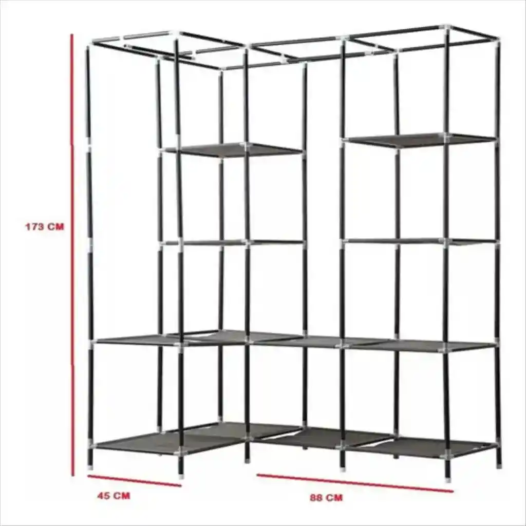 Closet Esquinero Organizador De Ropa 8 Estantes Armado Facil