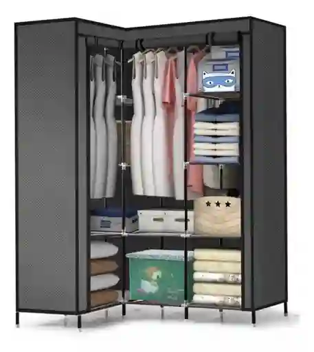 Closet Esquinero Organizador De Ropa 8 Estantes Armado Facil
