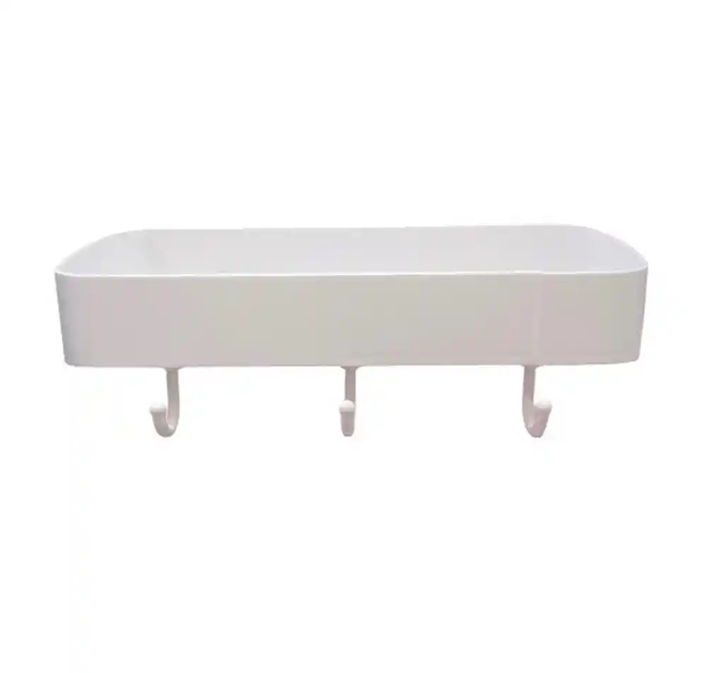 Soporte Rectangular Organizador Baño Pared Adhesivo