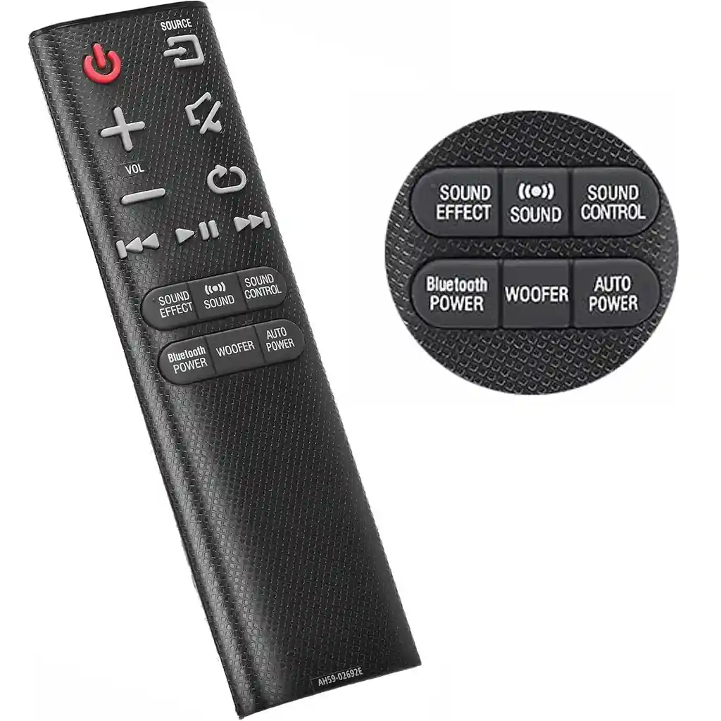 Control Remoto Compatible Con Barra De Sonido Samsung Ah59 02692e Repuesto, Reemplazo