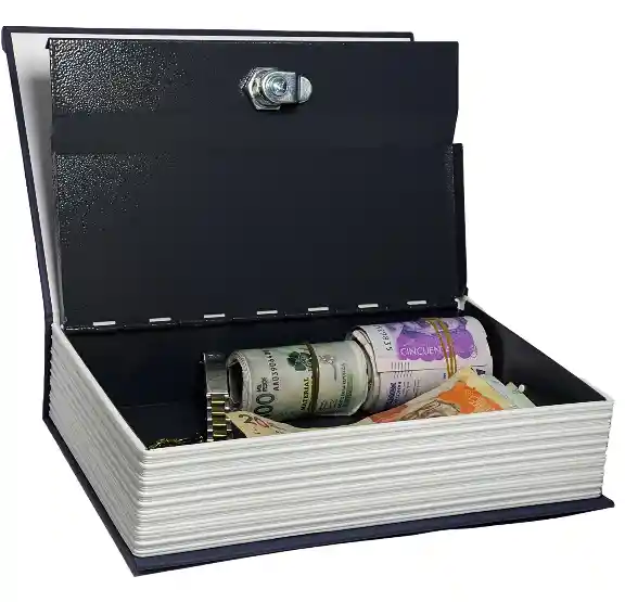 Caja De Seguridad En Forma De Libro Para Ocultar Valores