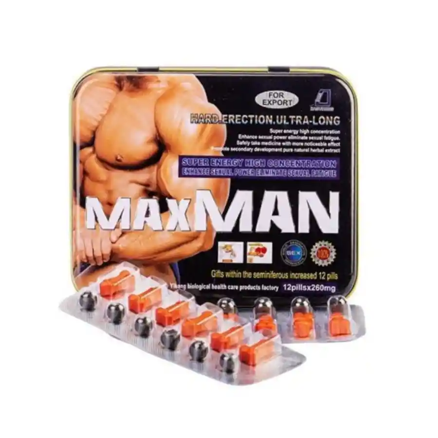 Max Man Ultra Potenciador Y Retardante Sexual Caja 24 Caps