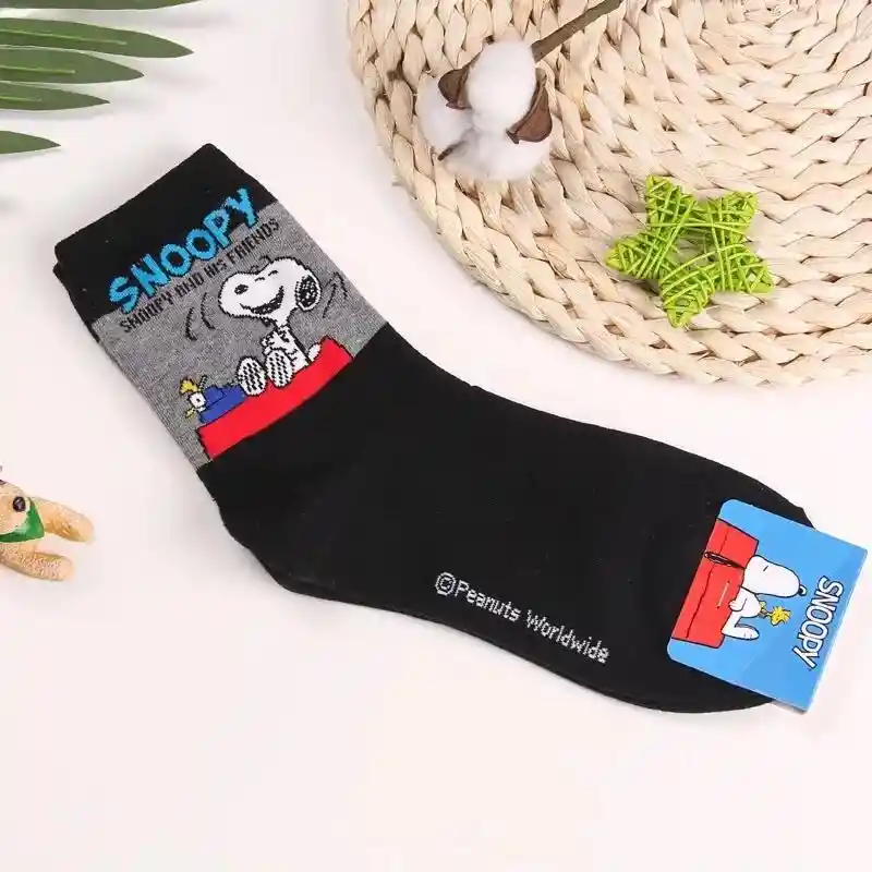 Medias Largas Snoopy (negro)
