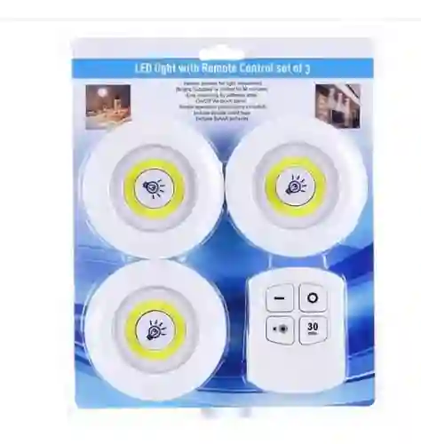 Lámparas Luz Led X3 Portátil Inalambricas Adhesivas + Control