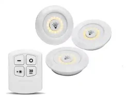 Lámparas Luz Led X3 Portátil Inalambricas Adhesivas + Control