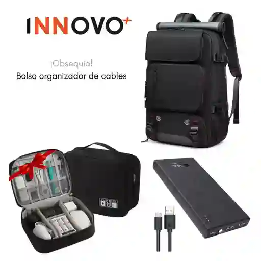Combo Maleta Viajera + Powerbank 10,000 Mah 1hora + Obsequio Organizador De Cables Artículos Electrónicos