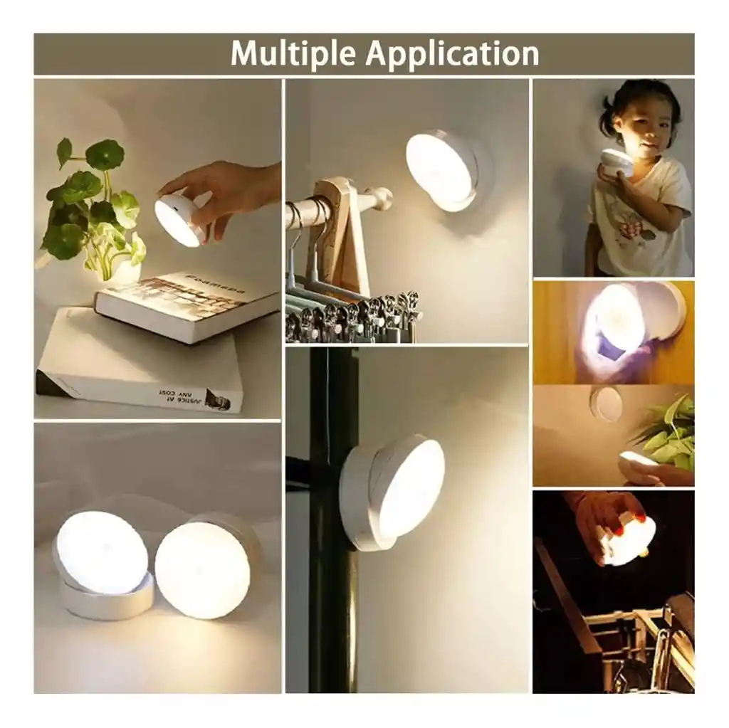 Lampara Luz Led Magnética Giratoria 360 Sensor De Movimiento