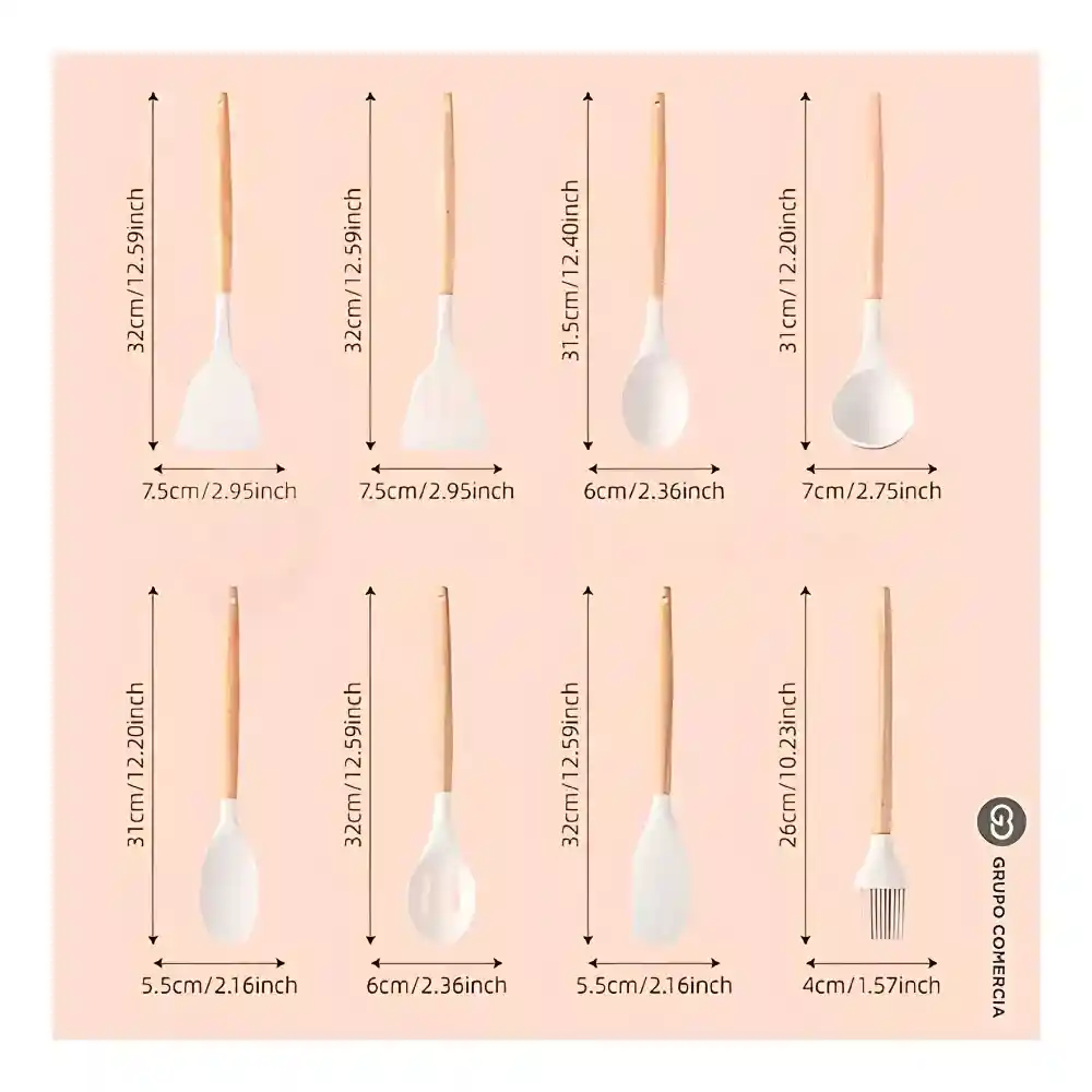 Combo Mandolina Picatodo Verdura + Tabla De Picar Descongela Carne+ Set Utensilios X12 Piezas En Silicona