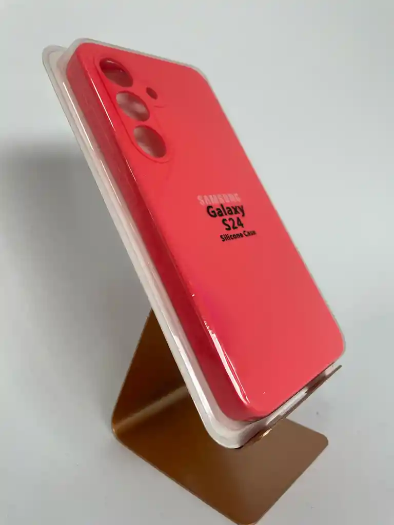 Silicon Case Samsung Galaxy S24 S25 Salmón