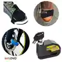 Combo Candado De Disco Con Alarma + Protección De Calzado Para Moto