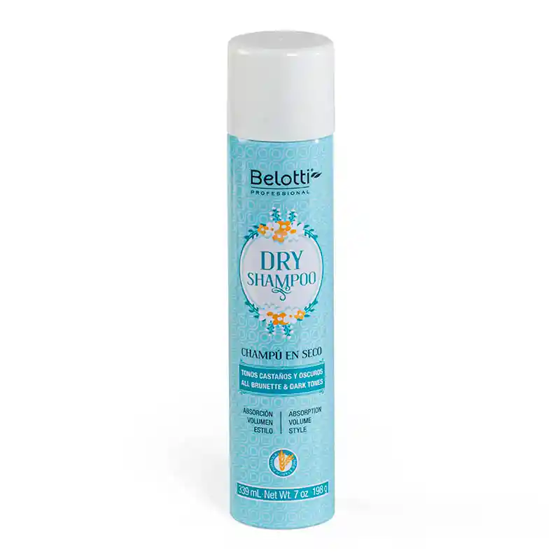 Belotti Shampoo Seco Para Cabellos Oscuros Y Castaños