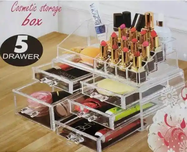 Organizador De Maquillaje Cosmeticos 5 Cajones En Acrilico