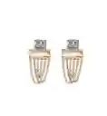 Aretes En Bronce Con Baño En Oro Y Cristal Swarovski A Domicilio