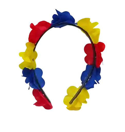Colombia Futbol Balaca Vincha De Flores Tricolor Colombia