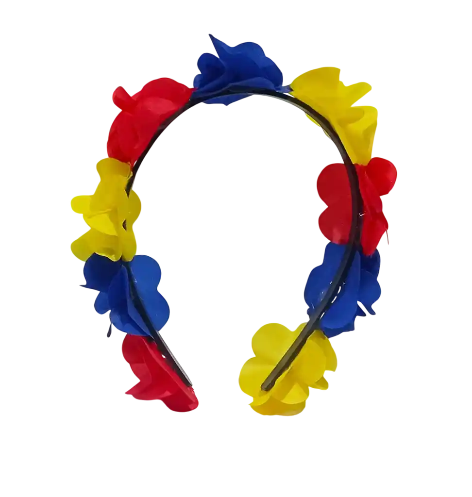 Colombia Futbol Balaca Vincha De Flores Tricolor Colombia