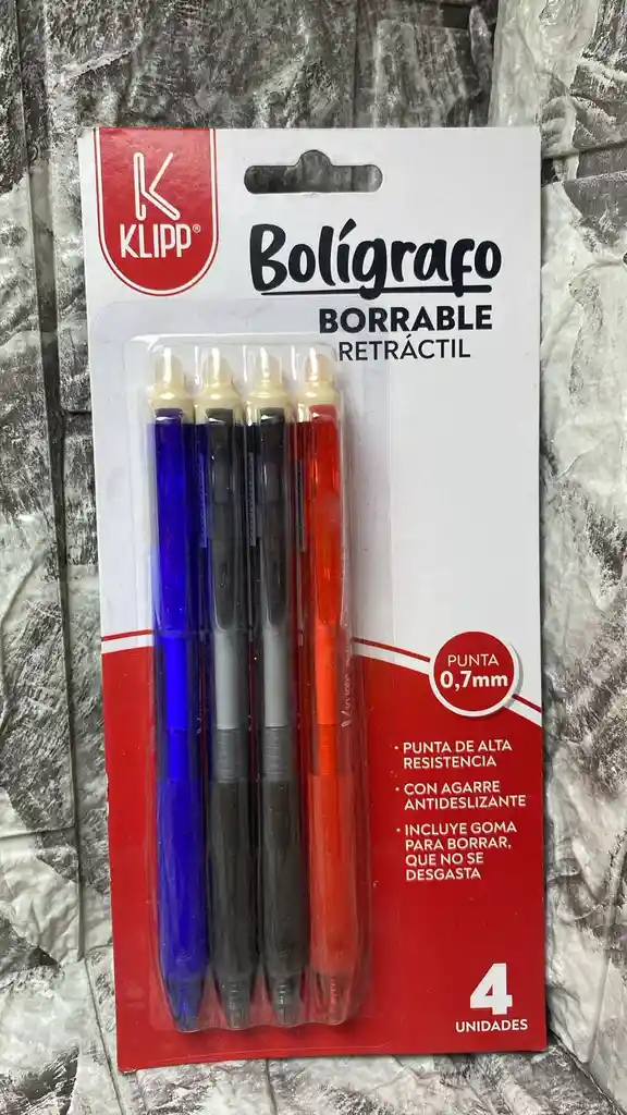 Boligrafo Borrable Retratil