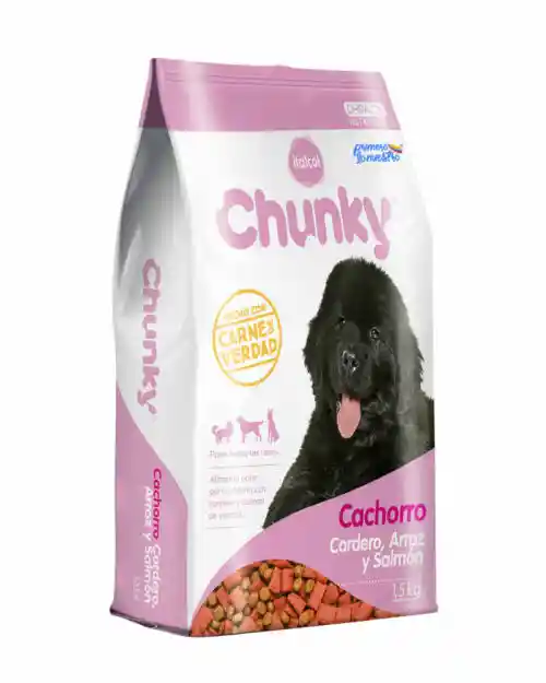 Chunky Cachorro Cordero Arroz Y Salmón 1.5 Kg