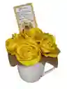Flores Amarillas ( Mug Con Rosas Eternas)
