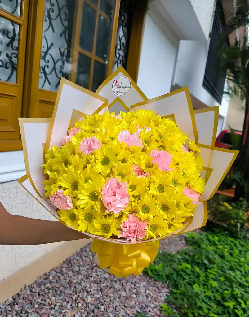 Bouquet Con Margaritas Amarillas
