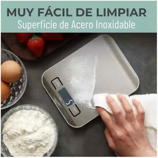 Balanza Gramera Bascula Digital Pesa Cocina Acero Inoxidable