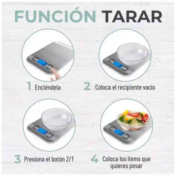 Balanza Gramera Bascula Digital Pesa Cocina Acero Inoxidable