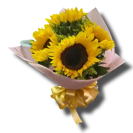 Girasoles X 4 Flores Amarillas