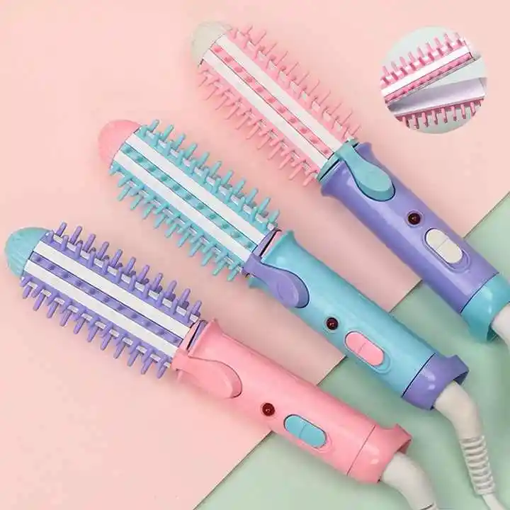 Mini Plancha Alisadora Y Rizadora 2 En 1