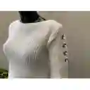 Saco Buso Sweater Tejido Mujer Buzo Diseño Ojaletes