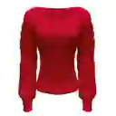 Saco Buso Sweater Tejido Mujer Buzo Diseño Ojaletes