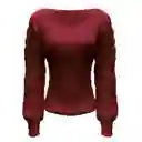 Saco Buso Sweater Tejido Mujer Buzo Diseño Ojaletes