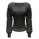 Saco Buso Sweater Tejido Mujer Buzo Diseño Ojaletes