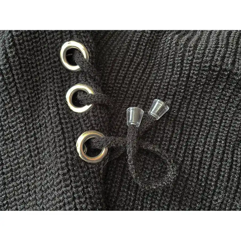 Saco Buso Sweater Tejido Mujer Buzo Diseño Ojaletes