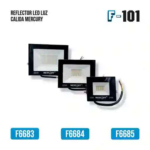 Reflector Led Luz Calida 10w Mercury (irl 33)