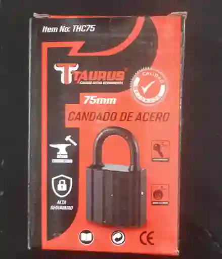 Candado Acero Negro 75mm