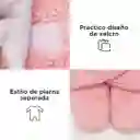 Sleeping Rosa Con Orejitas Para Recién Nacido, Saco De Dormir Con Cierre Por Velcro, Cobertor Hecho En Material Cálido E Hipoalergénico