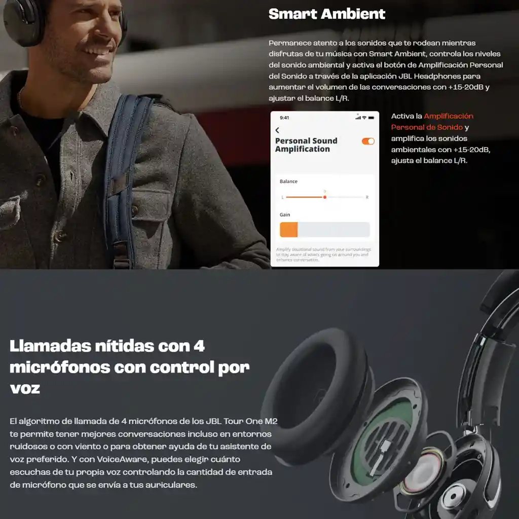 Jbl Tour One M2 Audífonos Inalámbricos Bt Cancelación Ruido