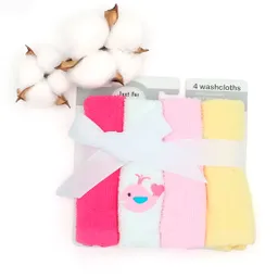 Paquete De Babitas Rosa X4 Unidades 100% En Algodón, Toallitas Hechas En Material Suave Y Absorbente, Hipoalergénicas, Colores Y Diseños Llamativos - Luvable Friends