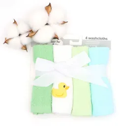Paquete De Babitas Verde X4 Unidades 100% En Algodón, Toallitas Hechas En Material Suave Y Absorbente, Hipoalergénicas, Colores Y Diseños Llamativos - Luvable Friends