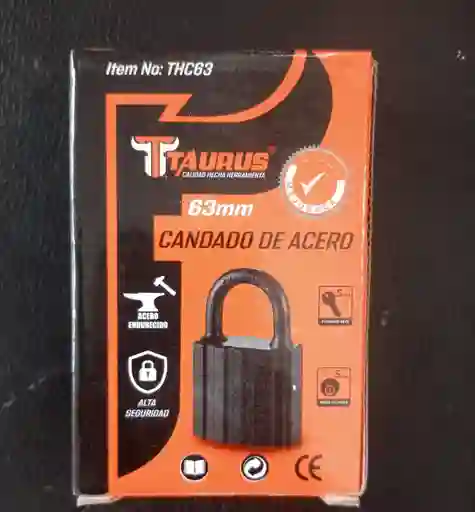 Candado Acero Negro 63mm