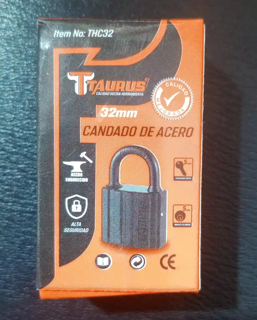 Candado Acero Negro 32mm