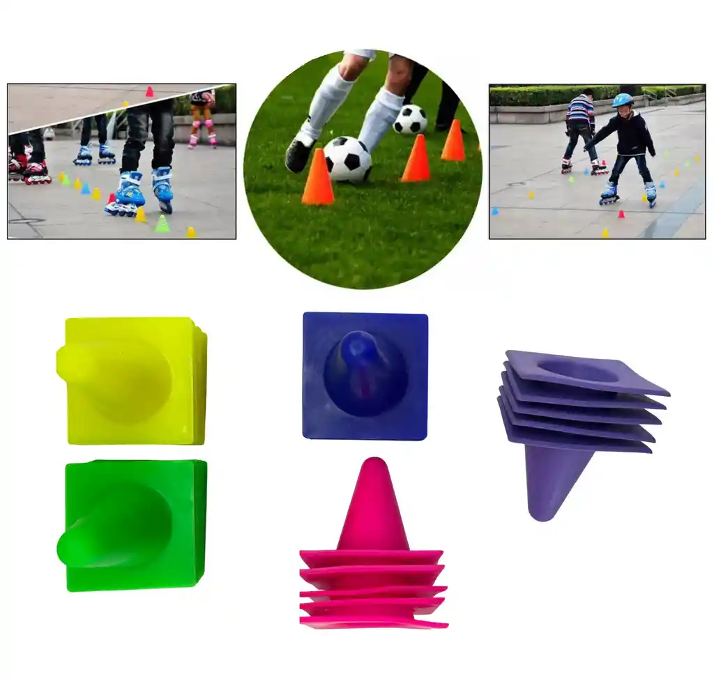 Cono Set Entrenamiento X5 Und Pvc Siliconado 8cm Ozs-kd1t15/ Morado