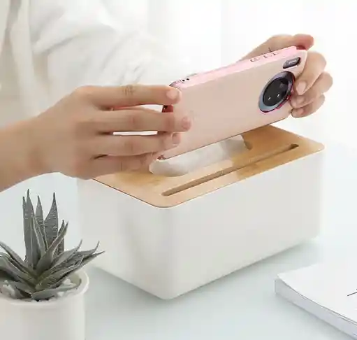 Organizador De Servilletas Bambu Porta Pañuelos