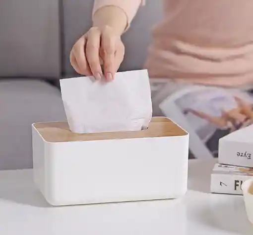 Organizador De Servilletas Bambu Porta Pañuelos
