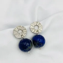 Aretes Canastitos De Plata Y Lapislazuli